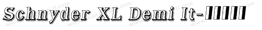 Schnyder XL Demi It字体转换